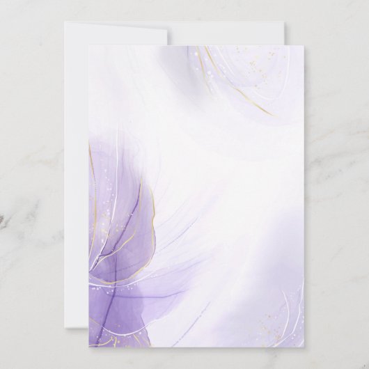 Lavendel Hochzeitsstichtabelle Tischnummer (Rückseite)