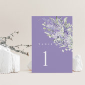 Lavendel-Hochzeitstischnummern, Salbeigrüne Blumen