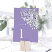 Lavendel-Hochzeitstischnummern, Salbeigrüne Blumen