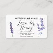 Lavendel Honey Apiary Beekeeper Business Card Visitenkarte (Vorderseite)