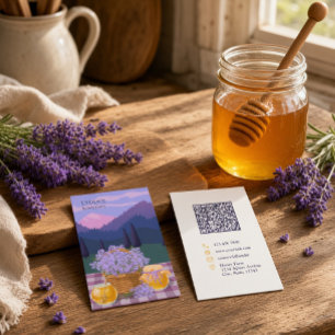Lavendel-Honigfarm Floral Mountain QR-Code Visitenkarte