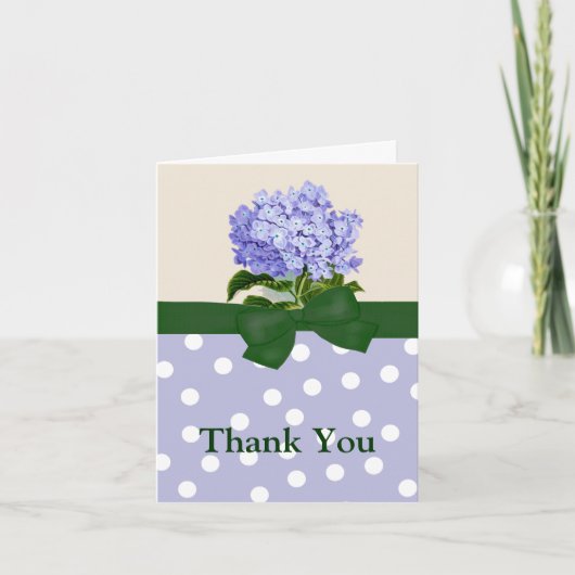 Lavendel Hydrangea Grußkarte Dankeskarte (Vorderseite)