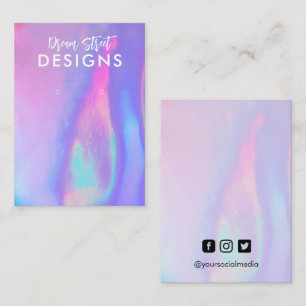 Lavendel-Imitate-Holo-Erkersichtkarte Visitenkarte