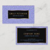 Lavendel Imitats Glitzer Visitenkarte (Vorne/Hinten)