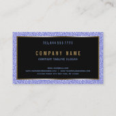 Lavendel Imitats Glitzer Visitenkarte (Rückseite)