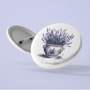 Lavendel in Delft Blau, anpassbar Button
