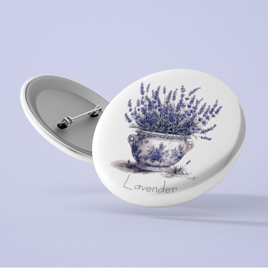 Lavendel in Delft Blau, anpassbar Button