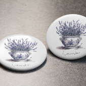 Lavendel in Delft Blue, benutzerdefinierbar Button