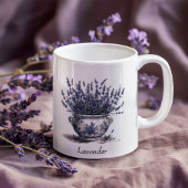Lavendel in Delft Blue, benutzerdefinierbar Kaffeetasse