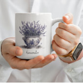Lavendel in Delft Blue, benutzerdefinierbar Kaffeetasse