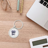 Lavendel in Delft Blue, benutzerdefinierbar Schlüsselanhänger