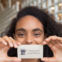 Lavendel in Delft Blue, benutzerdefinierbar Visitenkarte