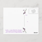 Lavendel in der blühenden Postkarte (Rückseite)