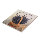 Lavendel in einem Korb Fliese (Seite)