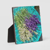 Lavendel in einem Korb Fotoplatte (Vorderseite)
