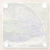 Lavendel in einem Korb Glasuntersetzer (Rückseite)
