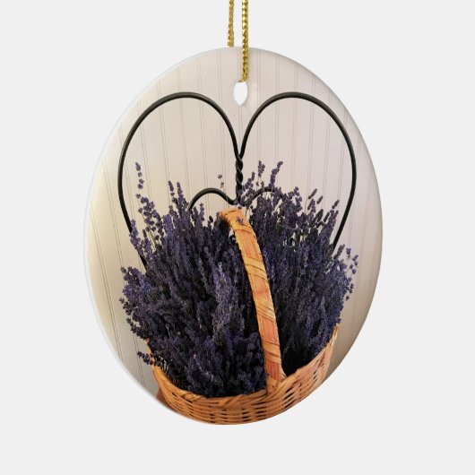 Lavendel in einem Korb Keramik Ornament (Rechts)