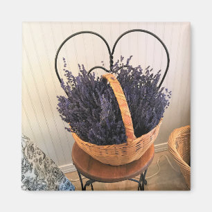 Lavendel in einem Korb Magnet