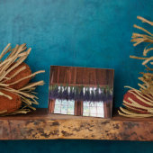 Lavendel in einer Scheune Fotoplatte (Seite)