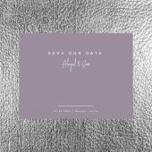 Lavendel in Einfachheit Hochzeit Rettete unser Dat Postkarte