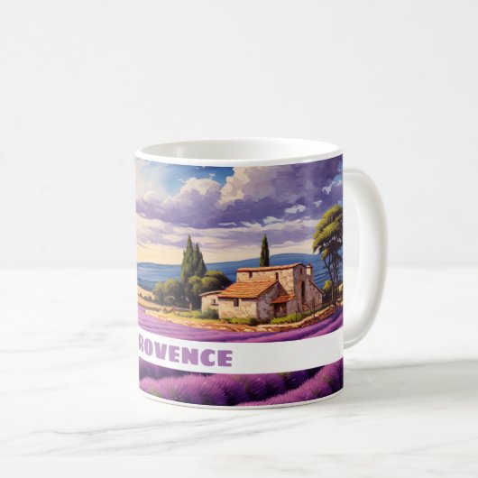 Lavendel in Provence Kaffeetasse (VorderseiteRechts)