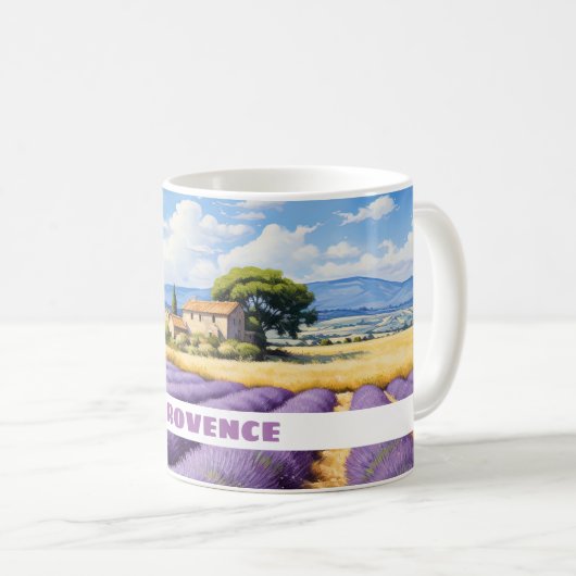 Lavendel in Provence Kaffeetasse (VorderseiteRechts)