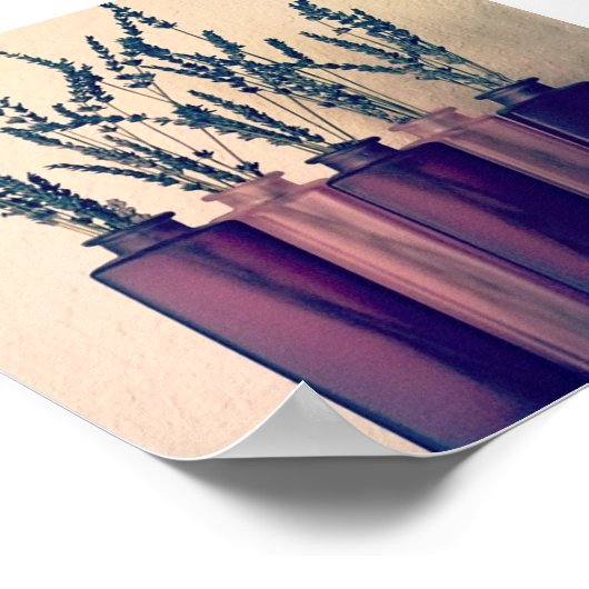 Lavendel in Vasen Poster (Ecke)