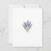 Lavendel Info-/Speisekarte Einladung (Rückseite)