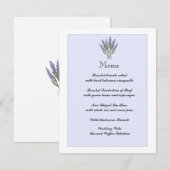 Lavendel Info-/Speisekarte Einladung (Vorne/Hinten)