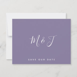 Lavendel-Initialen Hochzeit Save the Date