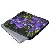 Lavendel-Iris-Laptop-Reise-Hülse Laptopschutzhülle (Vorne Knopf)