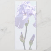 Lavendel Iris und Knospen Menükarte (Rückseite)
