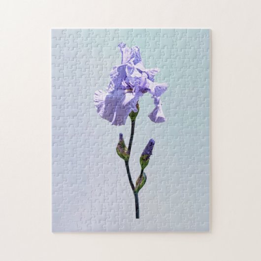 Lavendel-Iris und Knospen Puzzle (Vertikal)