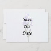 Lavendel-Iris und Knospen Save The Date (Rückseite)