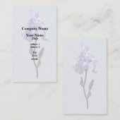 Lavendel-Iris und Knospen Visitenkarte (Vorne/Hinten)