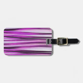Lavendel-, Iris-und Trauben-Stripy Muster Gepäckanhänger (Vorderseite horizontal)