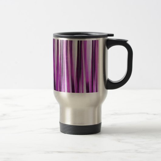 Lavendel-, Iris-und Trauben-Stripy Muster Reisebecher (Rechts)