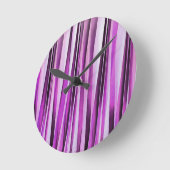 Lavendel-, Iris-und Trauben-Stripy Muster Runde Wanduhr (Winkel)