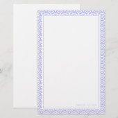 Lavendel-Japaner Seigaiha Muster Briefpapier (Vorne/Hinten)