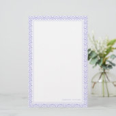 Lavendel-Japaner Seigaiha Muster Briefpapier (Stehend Vorderseite)