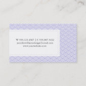 Lavendel-Japaner Seigaiha Muster Visitenkarte (Rückseite)