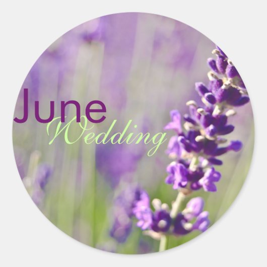 Lavendel ・ June Wedding Sticker (Vorderseite)