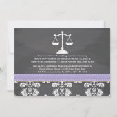 LAVENDEL-JURISTISCHE FAKULTÄTS-TAFEL-ABSCHLUSS EINLADUNG (Rückseite)