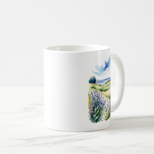 Lavendel Kaffeetasse (VorderseiteRechts)