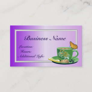 Lavendel-Kaffeetassen-Geschäftskarte Visitenkarte