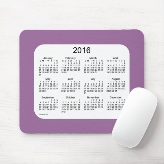Lavendel-Kalender 2016 durch Janz Mousepad (Mit Mouse)