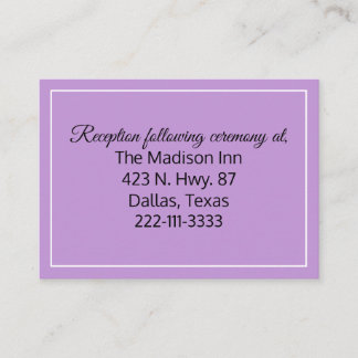 Lavendel-Kapselkarten Begleitkarte