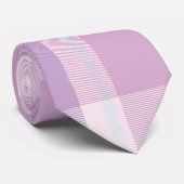 Lavendel Kariert Krawatte (Gerollt)