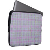Lavendel-Karo-Harmonie Laptopschutzhülle (Vorne Rechts)