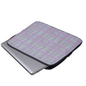 Lavendel-Karo-Harmonie Laptopschutzhülle (Vorne Knopf)